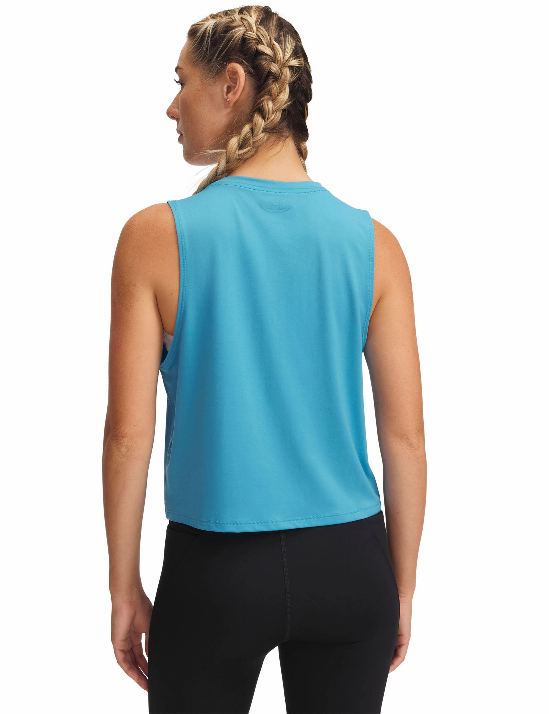 Vanish Energy Crop Tank - Ether Blue Non Restrictive Fit