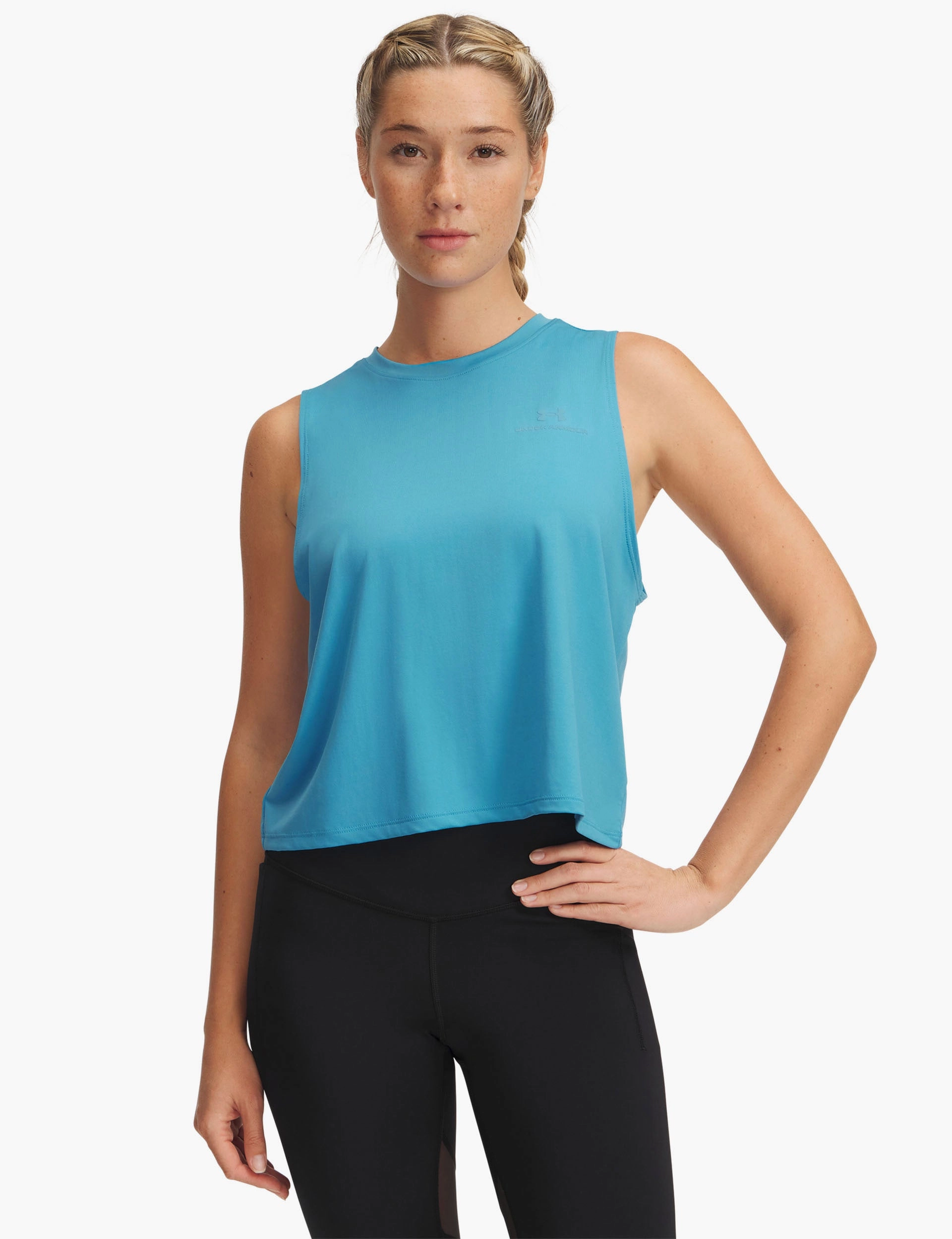 Vanish Energy Crop Tank - Ether Blue Sustainable Manufacturing Process ReflectiveTrims