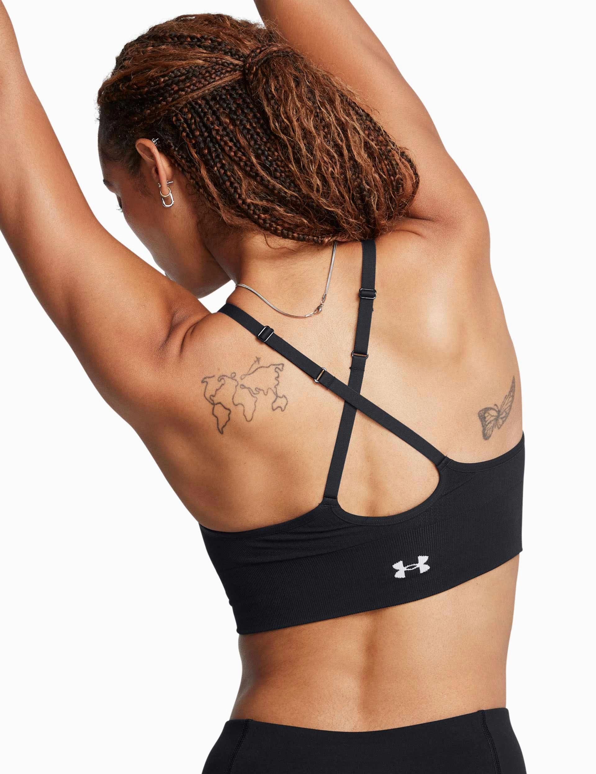 Fitness Vanish Seamless Low Sports Bra - Black/White