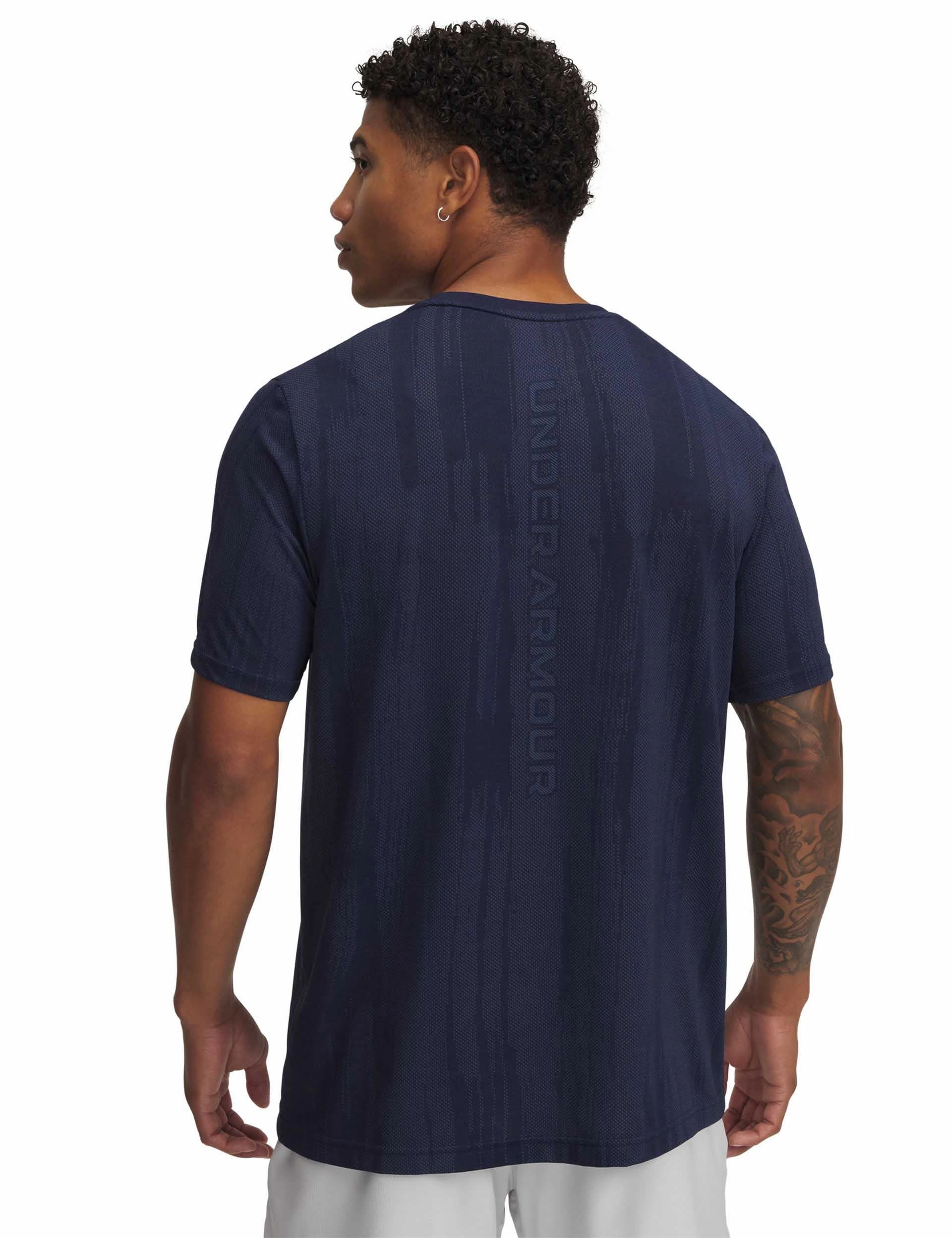 Dream Base Warm Jacket Vanish Seamless Novelty Short Sleeve - Midnight Navy/White