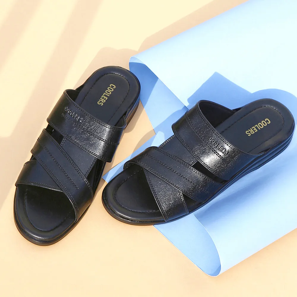 Coolers Casual (Black) Slippers For Men 7123-143 By Liberty comfortable sneakers Adaptive design