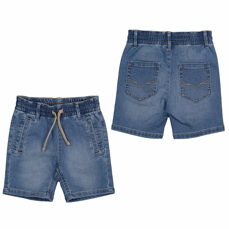 Mayoral Bermuda Soft Denim Jogger Short Floral kids' apparel
