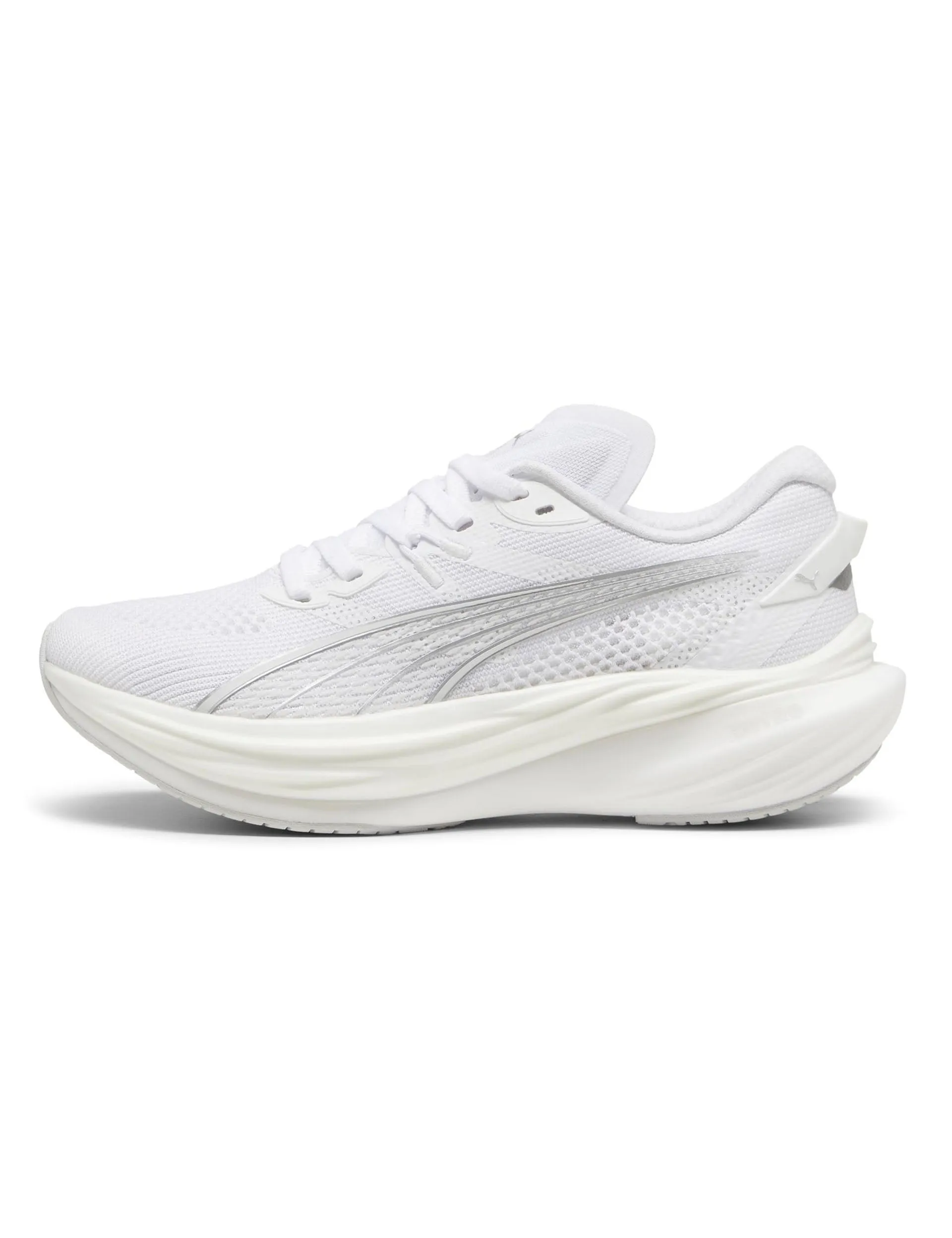 Deviate NITRO 3 Running Shoes - White/Feather Grey/Silver FlexGrooves