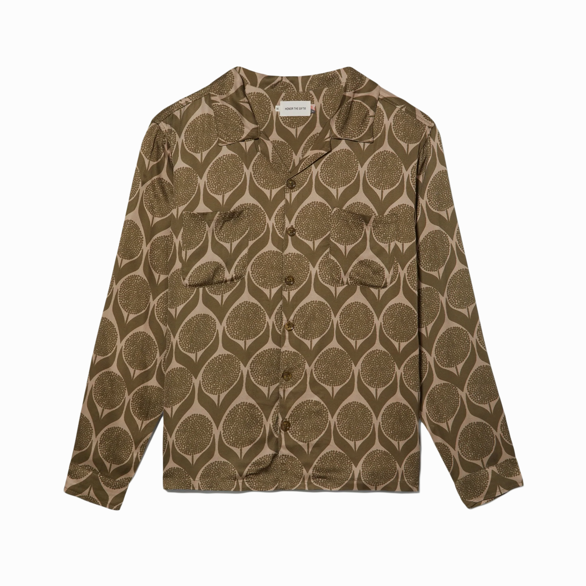 Honor The Gift Floral Button Up 'Olive' Insulated Outerwear Sky Mood