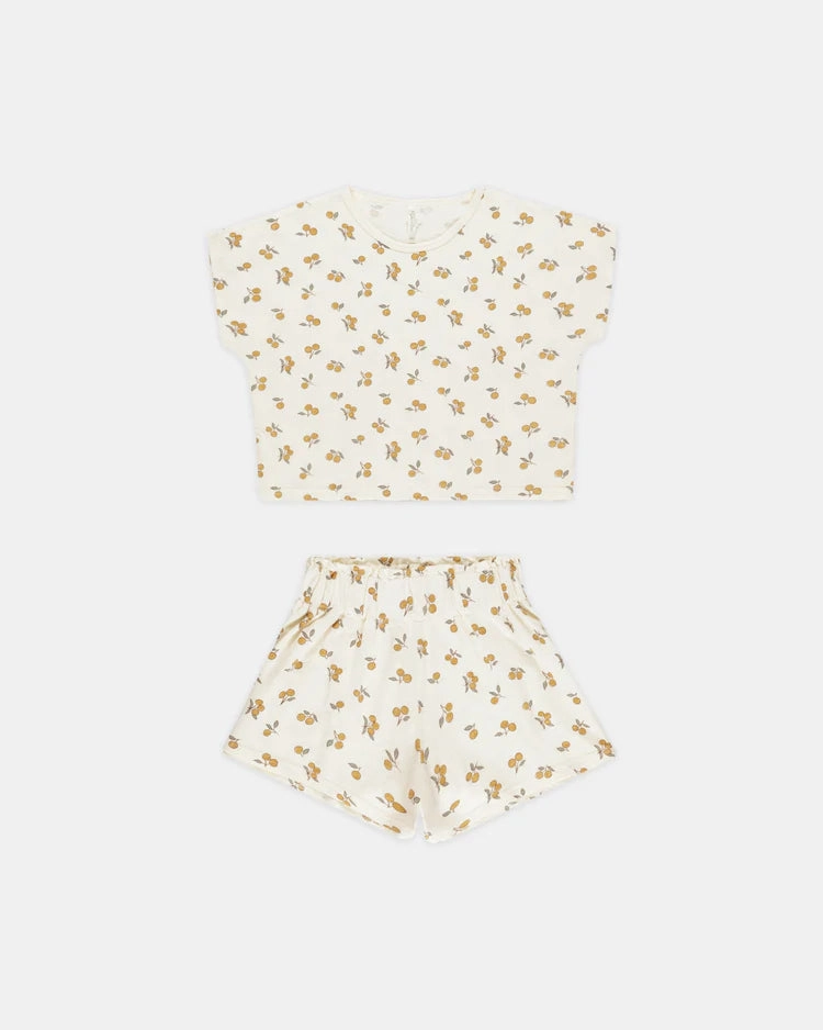 Rylee & Cru Raegan Set - Oranges All - Purpose Sleep - Wear