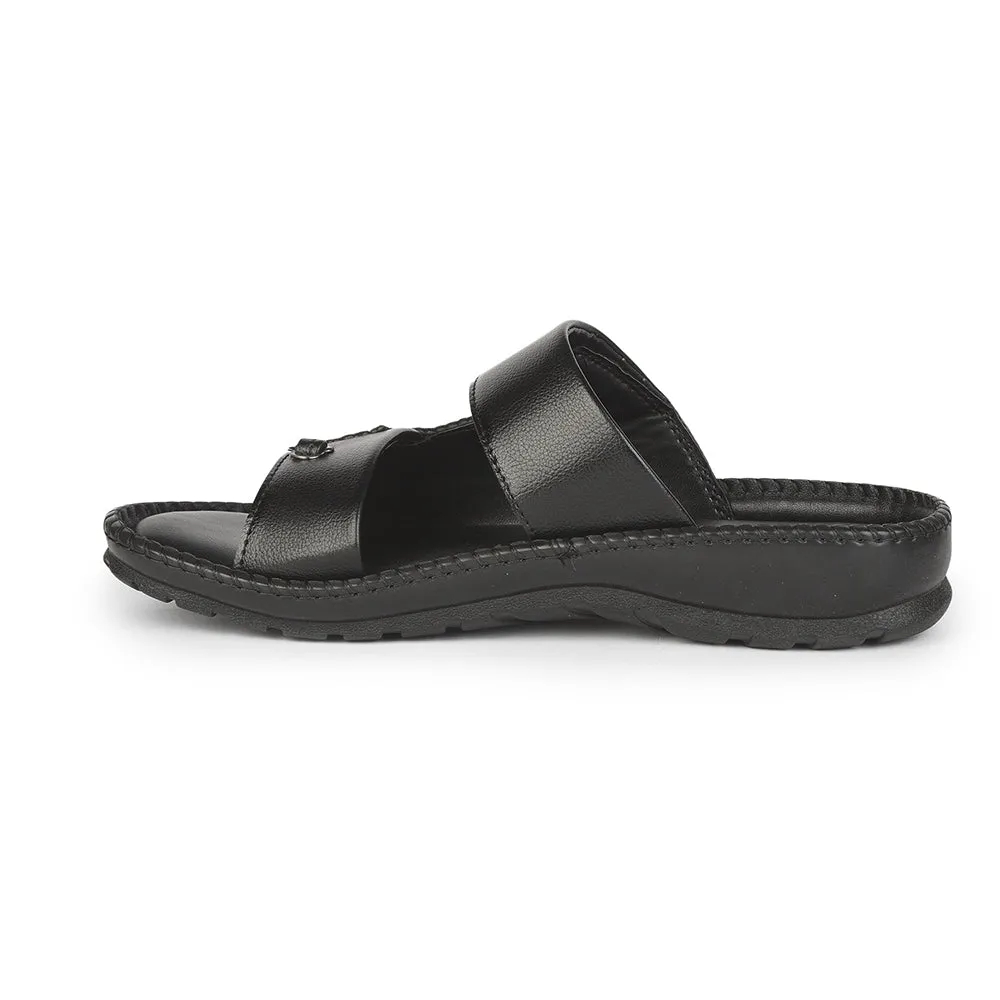 Coolers Casual (Black) Slippers For Men AVN-21 By Liberty desert - themed running gear running on beach shoes