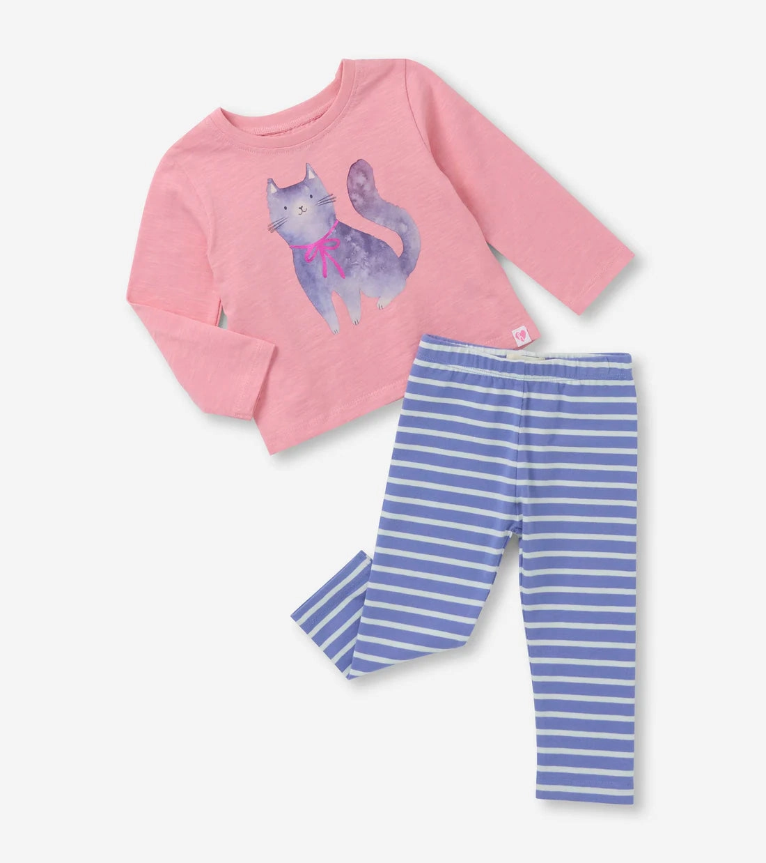 Hatley Graphic Tee & Legging Set  - Kitty Metallic looking children's wear