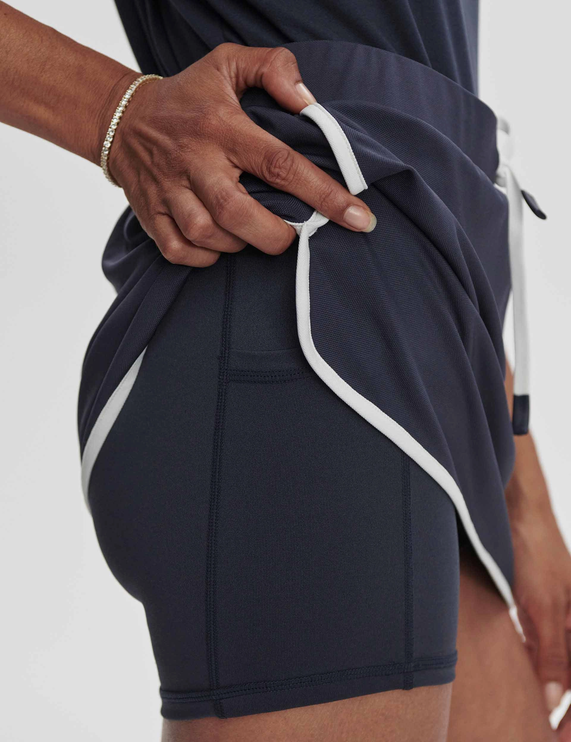 Fashionable Look Archer Mid Rise Skort 13.5" - Blue Nights