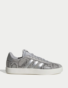 VL Court 3.0 Shoes - Grey Two/Silver Metallic/Off White Nylon Mesh