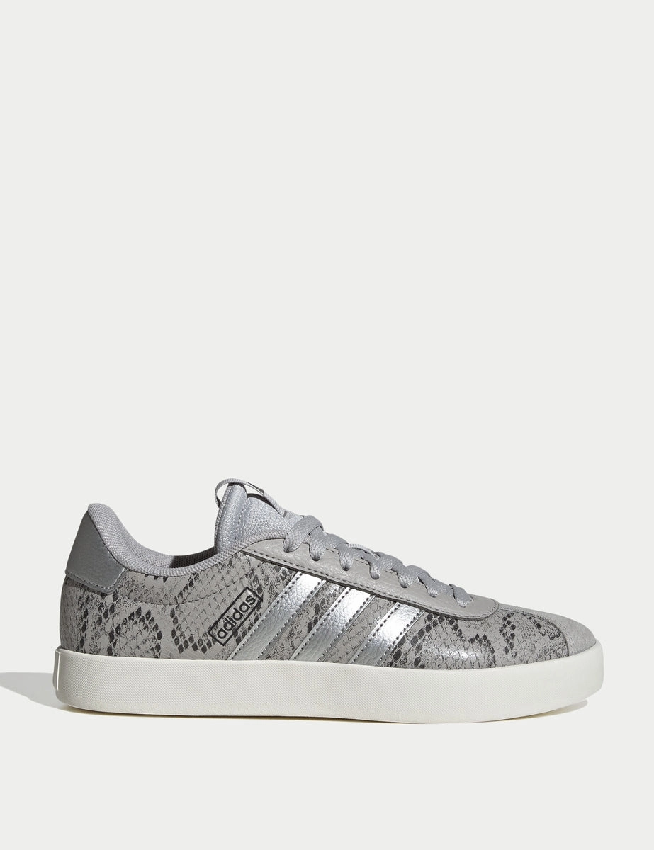 VL Court 3.0 Shoes - Grey Two/Silver Metallic/Off White Nylon Mesh