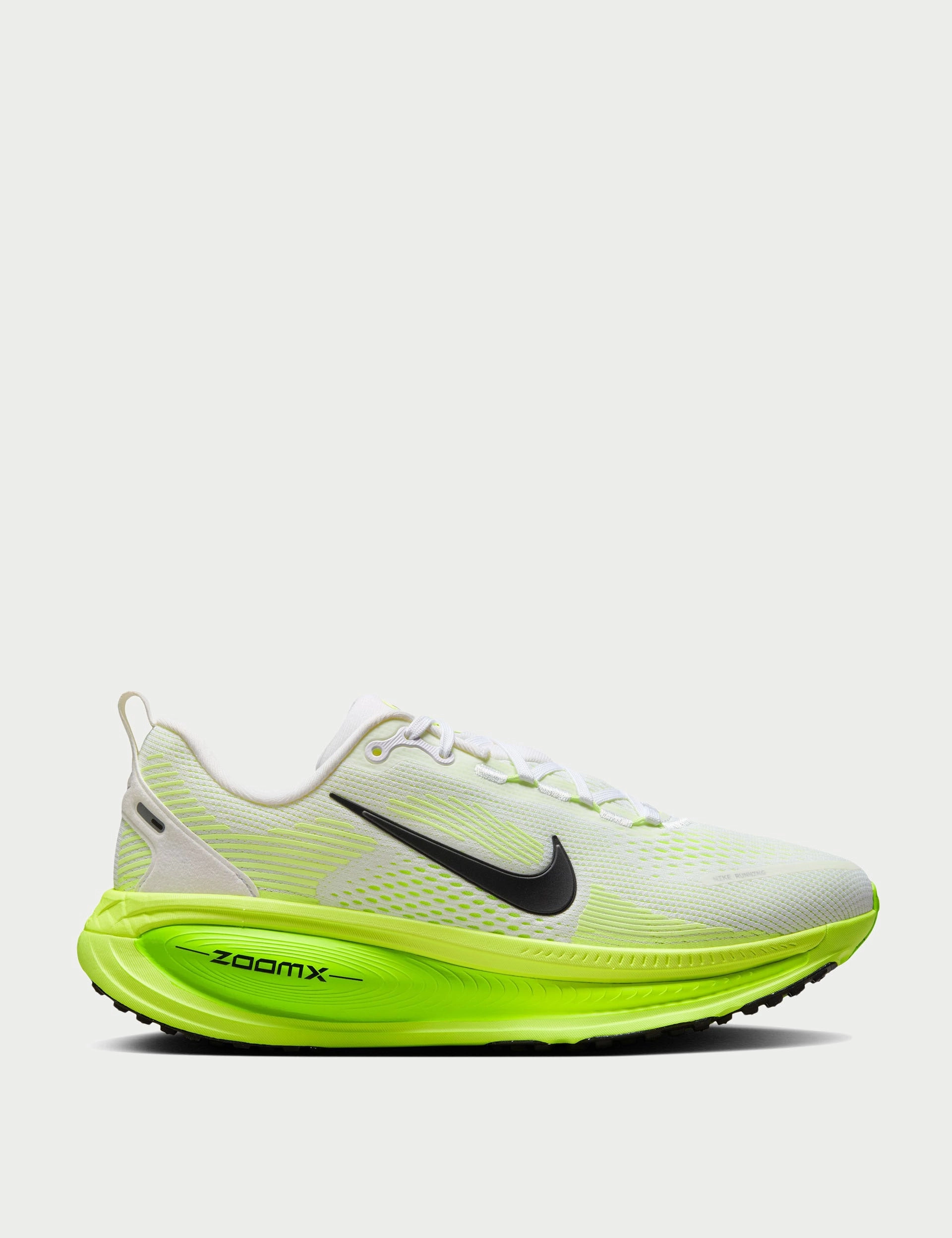 Vomero 18 Running Shoes - White/Electric Green/Volt/Black Breathable Ventilation