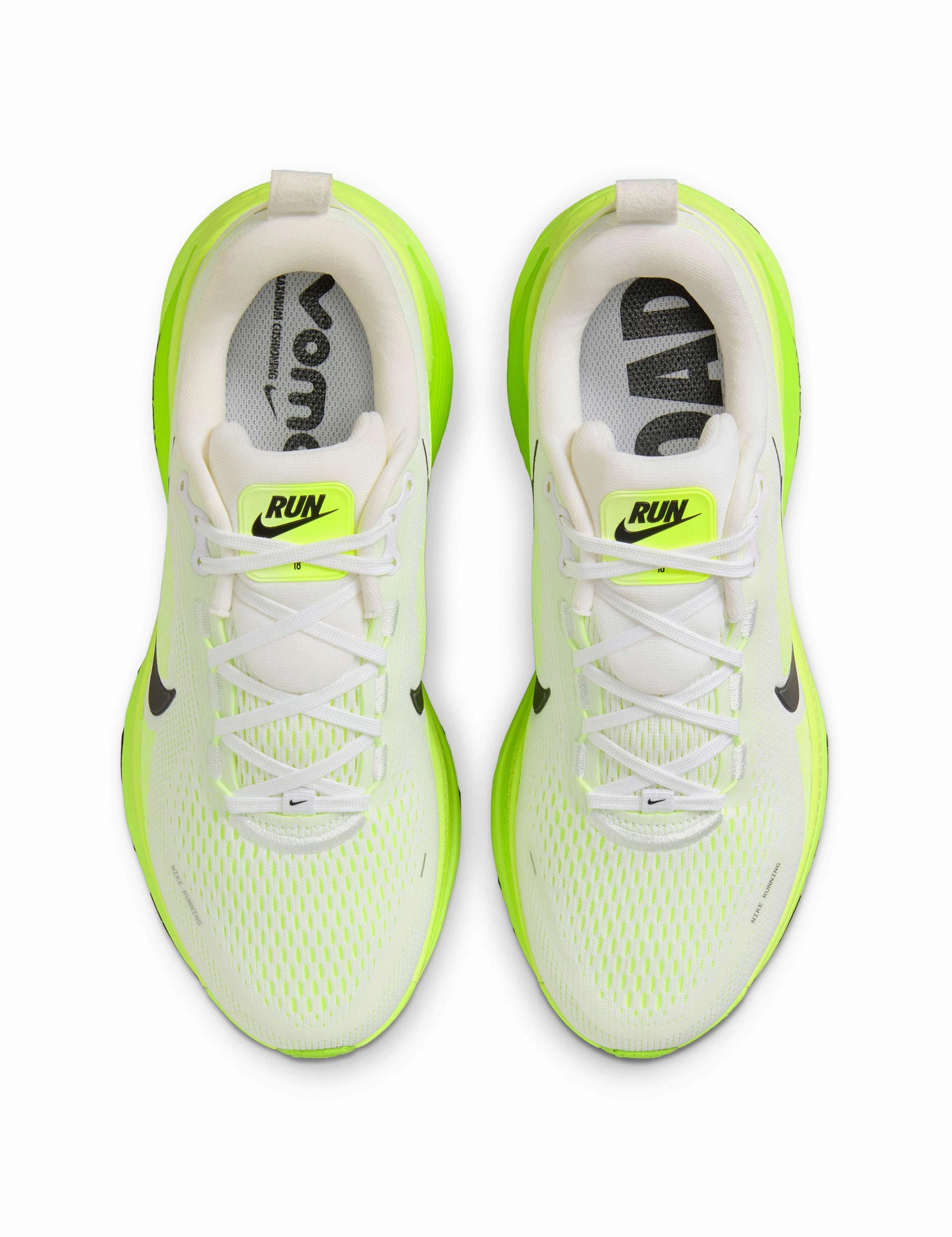 Vomero 18 Running Shoes - White/Electric Green/Volt/Black color - orange weekday run