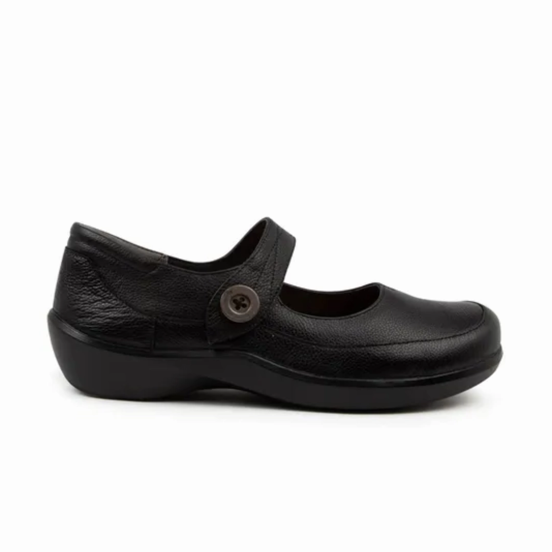Athleisure Cool ZeroWaste Production Ziera Shoes Women's Gloria Comfort Mary Jane - Black Leather