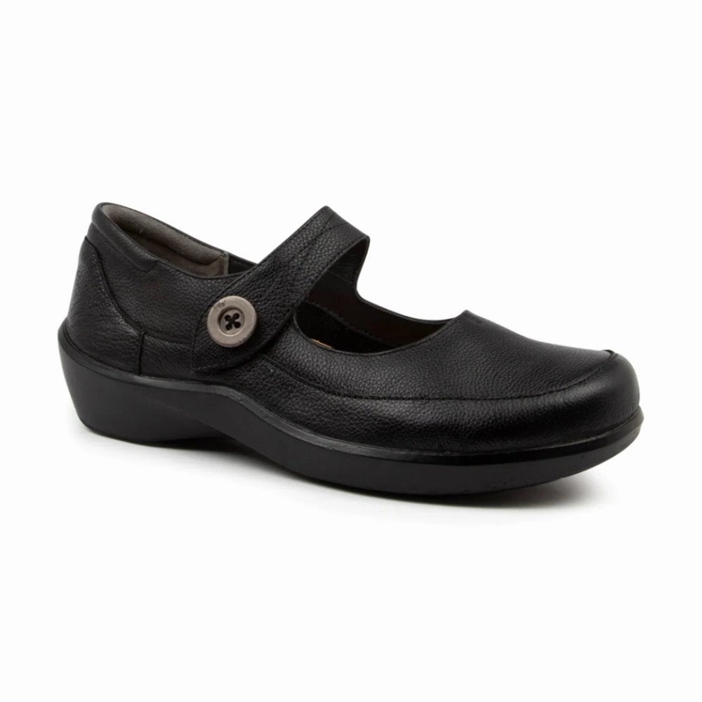 AntiPillFinish Ziera Shoes Women's Gloria Comfort Mary Jane - Black Leather