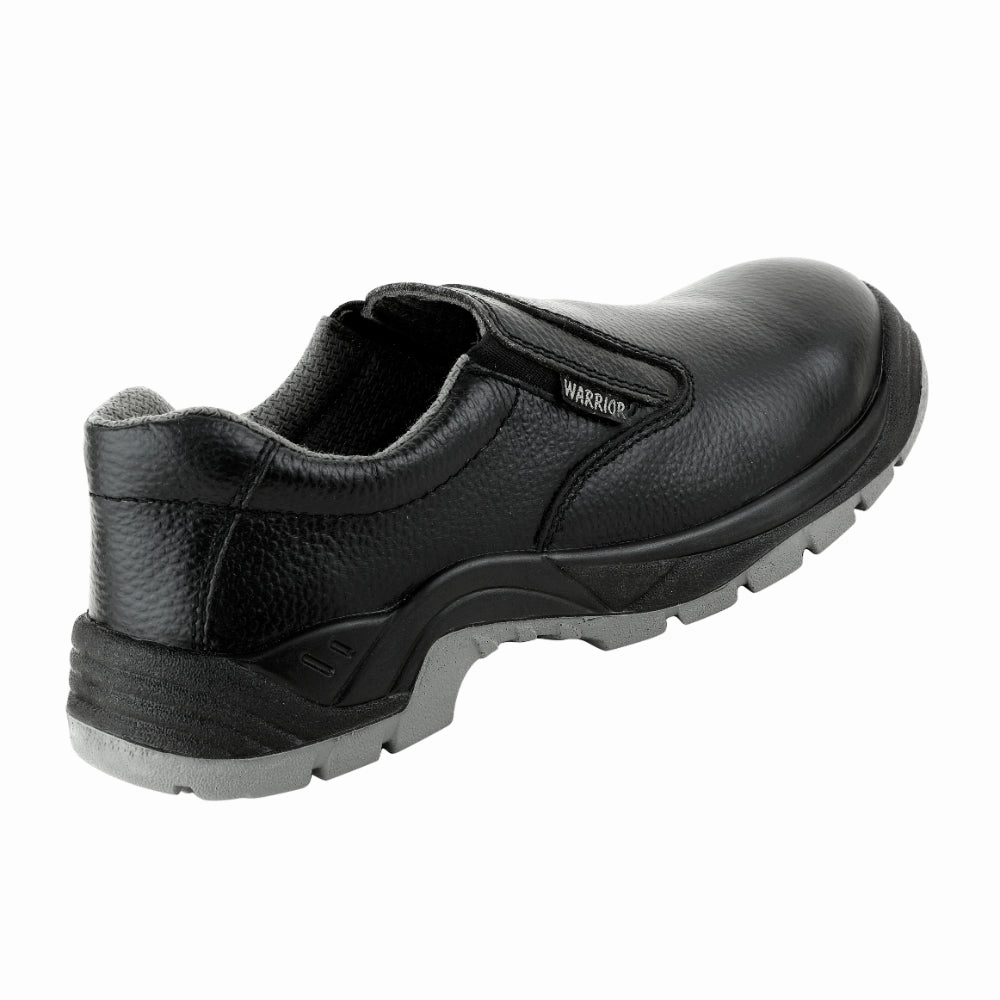 Quick Drying Synthetic Material Warrior Slip On Steel Toe Double Density Black Safety Shoes for Men 3003-123 By Liberty