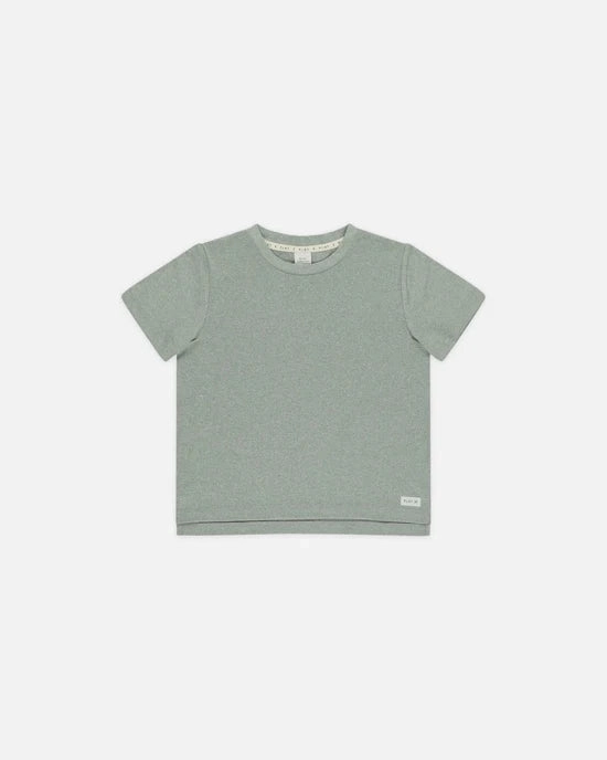 Rylee & Cru Cove Essential Tee - Heathered Eucalyptus Little ones' wear