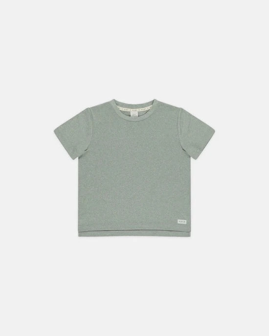 Rylee & Cru Cove Essential Tee - Heathered Eucalyptus Pre - teen