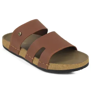 Healers Tan Casual Slipper For Mens AOL-5 By Liberty Fast Recovery Reinforced Achilles Notch