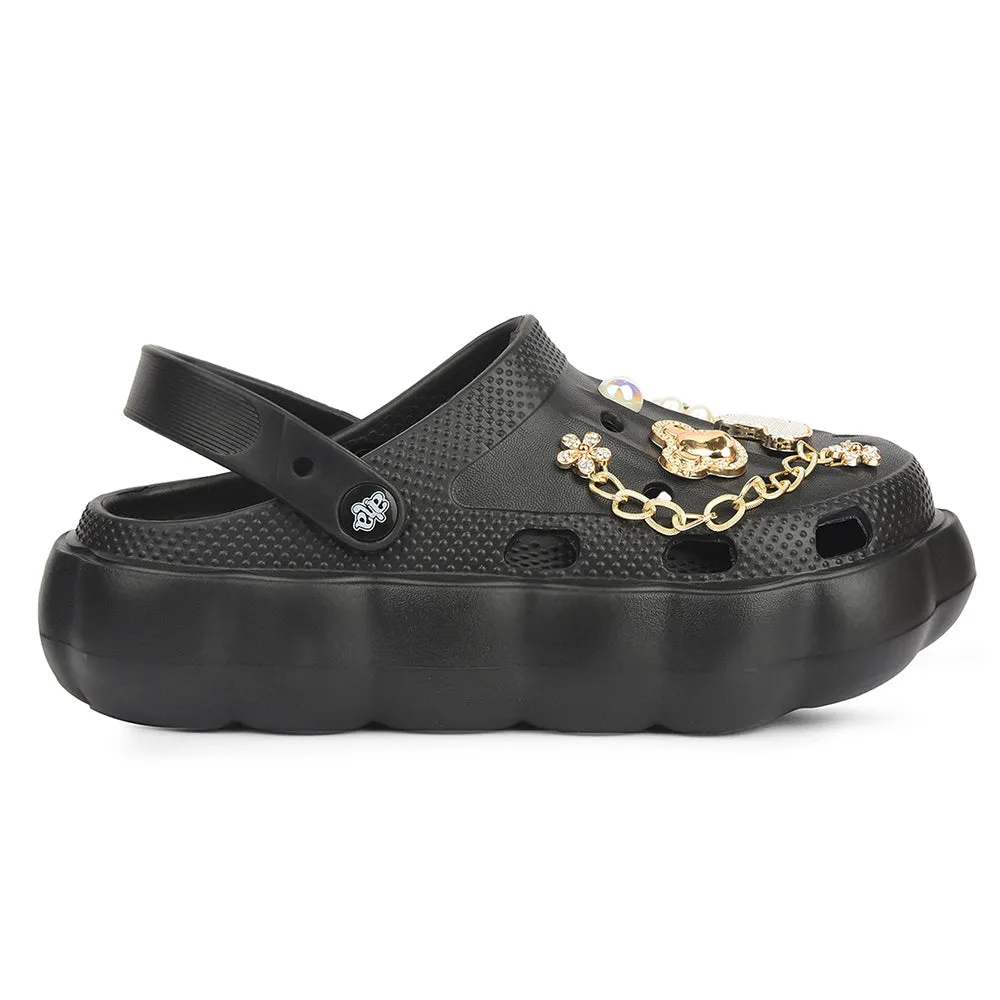 A-HA Black Casual Sling Back Clogs For Women ZQ-SH-012 By Liberty adult functionality post - injury running shoes