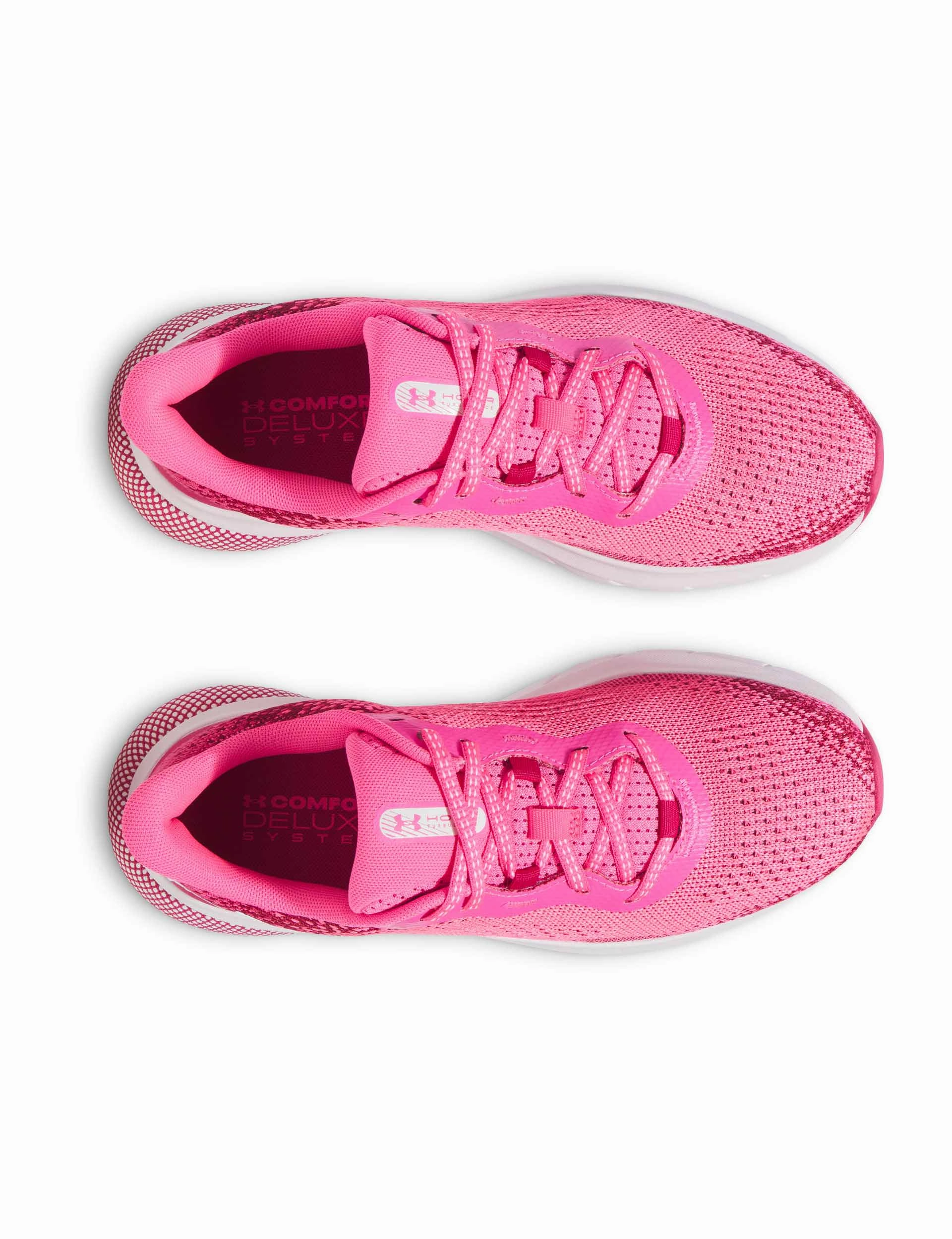 UA HOVR Turbulence 2 Running Shoes - Aero Pink/Shaded Fuchsia/White mesh - upper - feature shoes