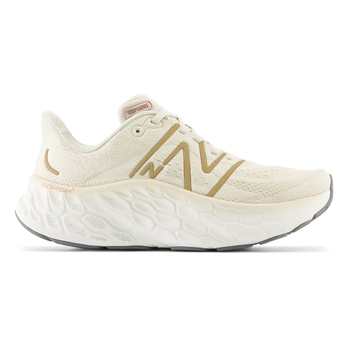Abrasion Resistance Good flexibility New Balance Fresh Foam X More V4 - Timberwolf - Gold Metallic