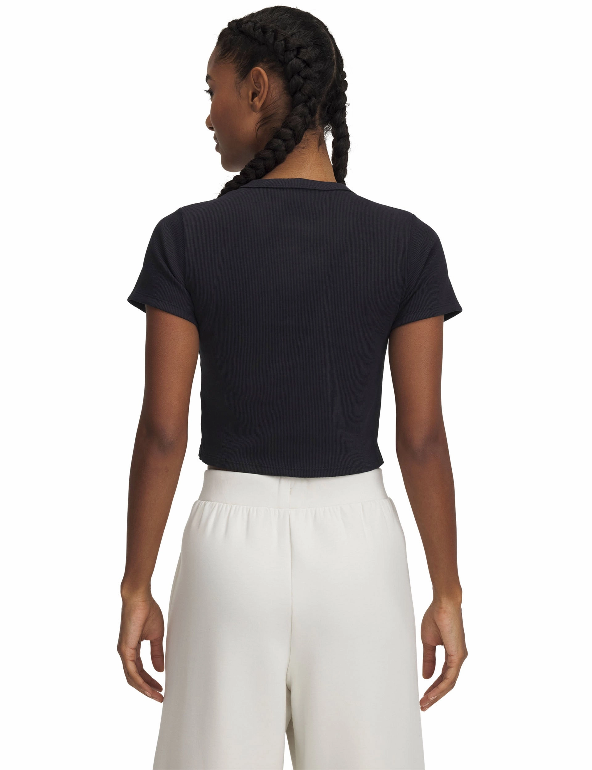 Anti Bacterial Layer Tubular Body Construction Rival Rib Baby T-Shirt - Black/White