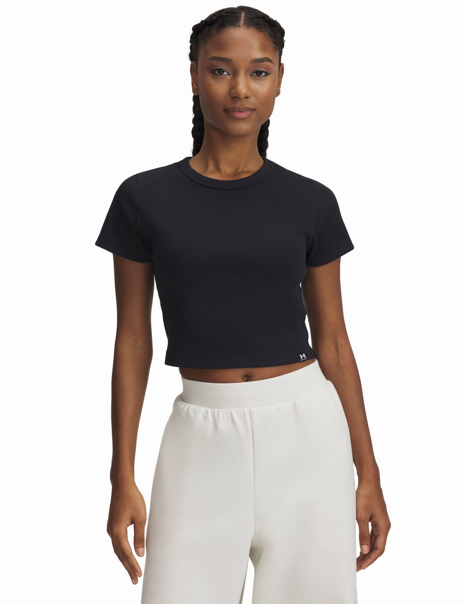 Rival Rib Baby T-Shirt - Black/White LowMaintenance Fabric