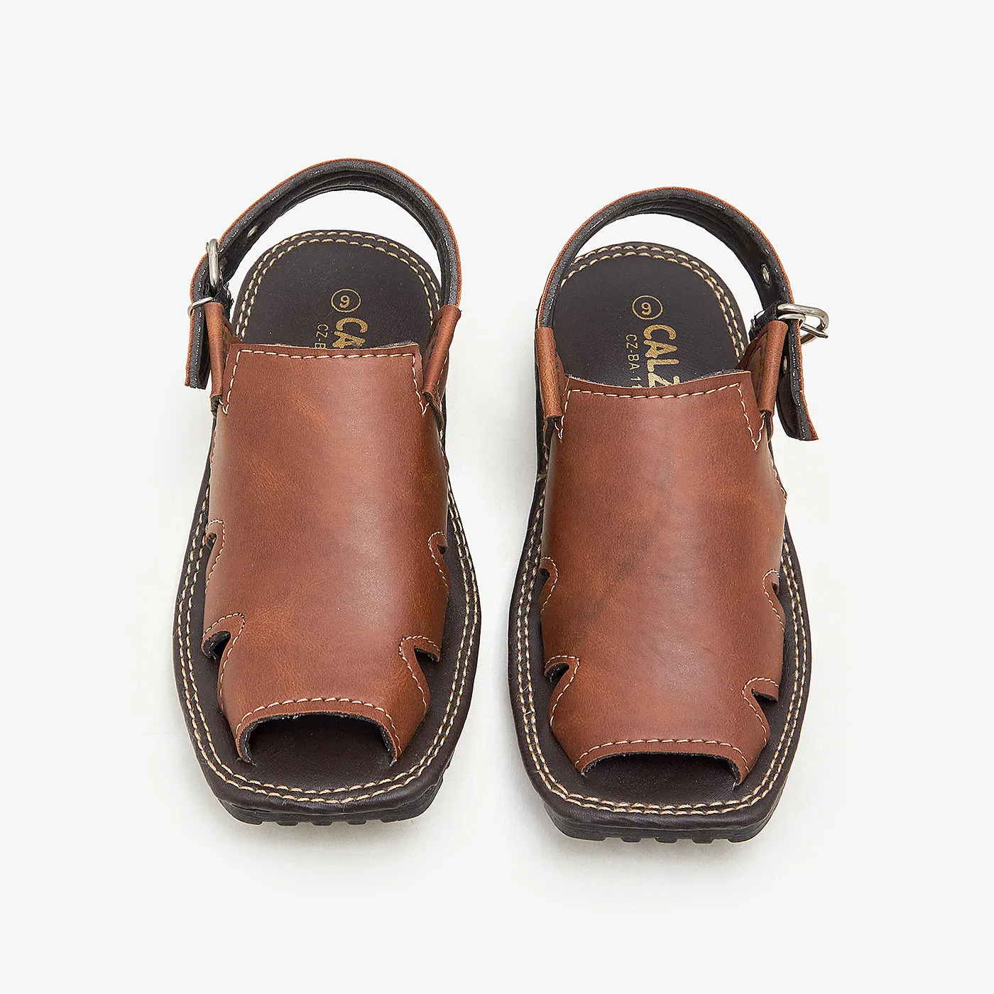 Cushioned heel cup Balanced Stride Engineering Boys' Contemporary Peshawaris