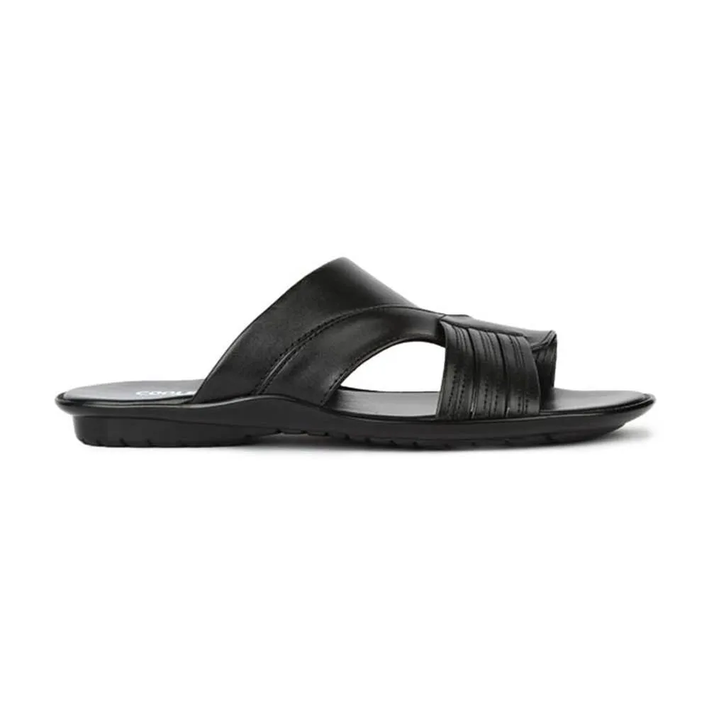 Coolers Black Casual Slipper For Men COOL99-81 By Liberty anti - microbial