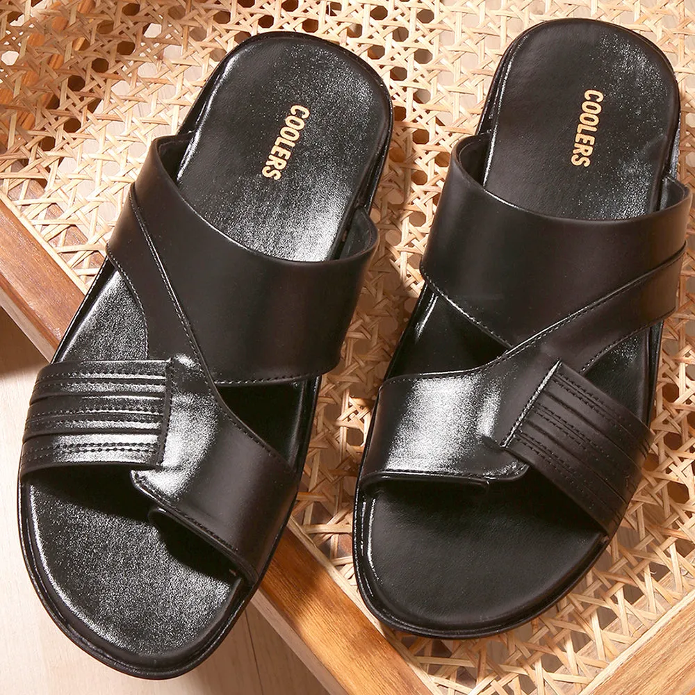 Coolers Black Casual Slipper For Men COOL99-81 By Liberty Horizontal Stability 10k - specific shoes