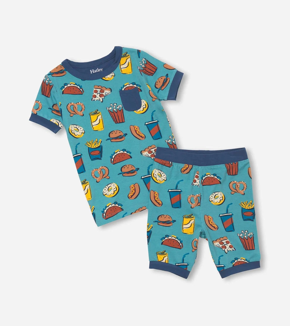 Hatley Shorts Bamboo Pajama Set - Carnival Eats best - selling Comfortable kids' attire