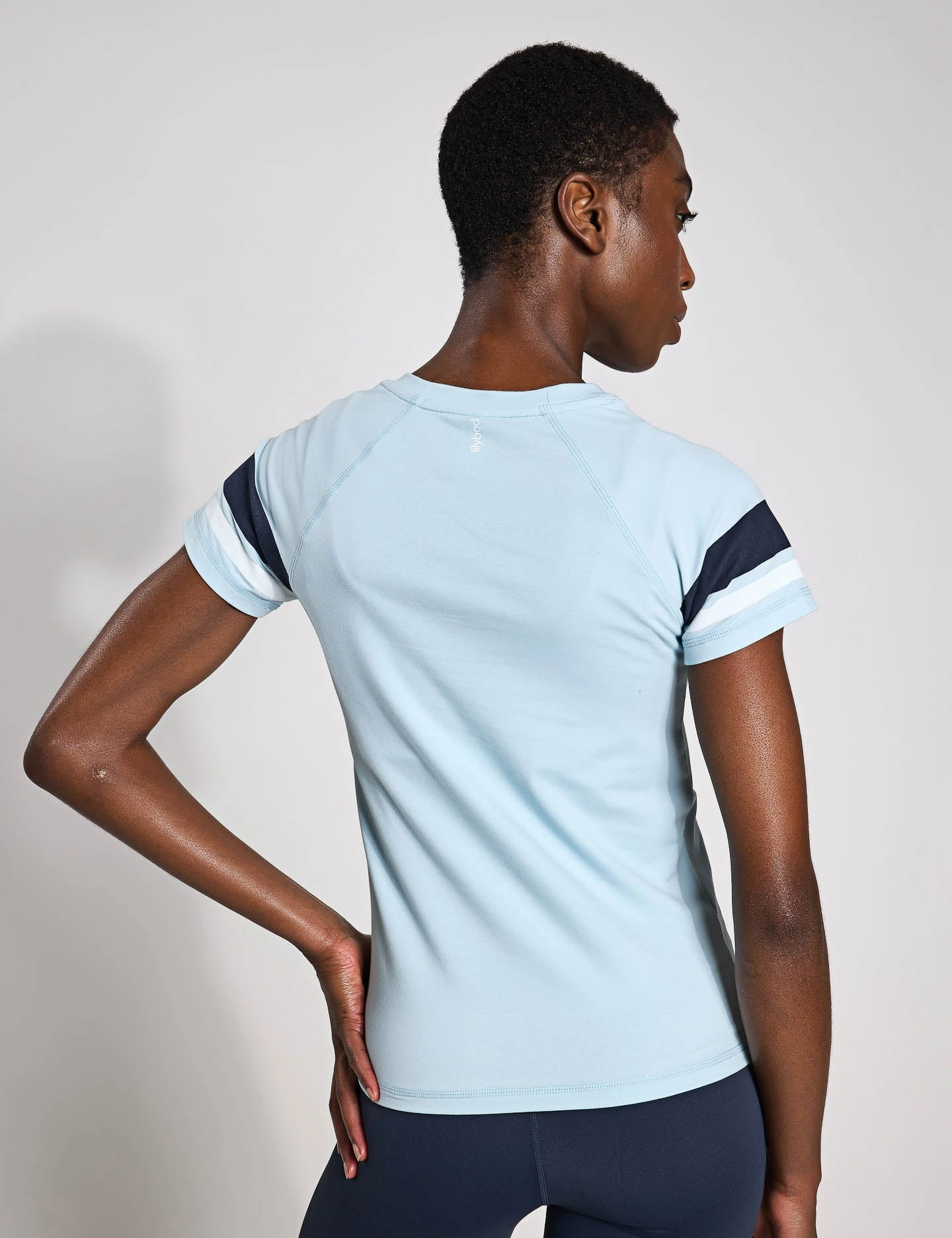 Chic CrossBack Design Willow Tee - Light Blue