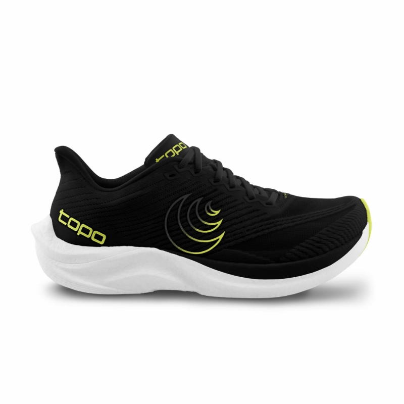 All Terrain Grip breathability - level Topo Athletic Men's Cyclone 3 - Black/Lime
