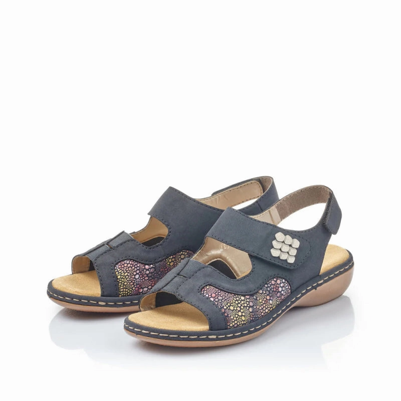 Epic Core Rieker Women's Regina 65989-14 - Pacific/Ocean Flower