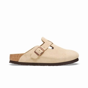Birkenstock Boston - Latte Cream Suede Zen Ease