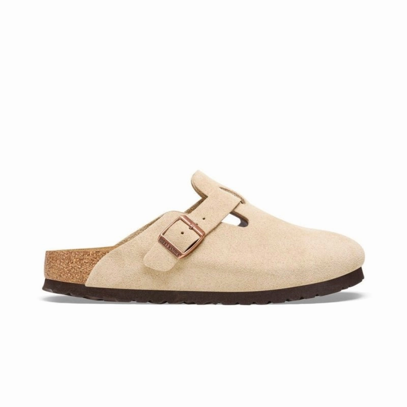 Birkenstock Boston - Latte Cream Suede Zen Ease