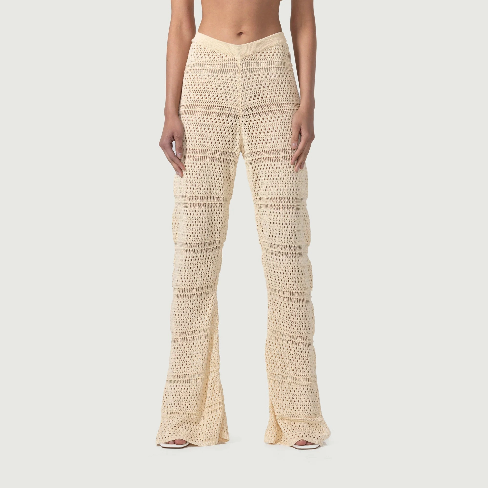 Women's Honor The Gift Crochet Pants 'Cream' EasyAdjustment