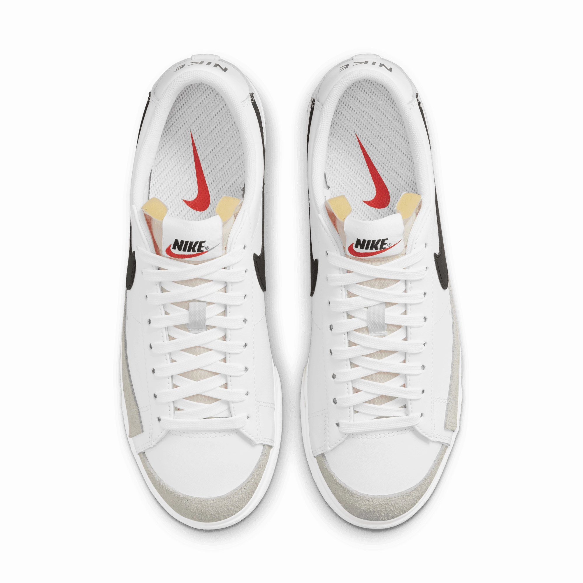 Womens Nike Blazer Low Platform 'White/Black' high - arch leather - strap shoes