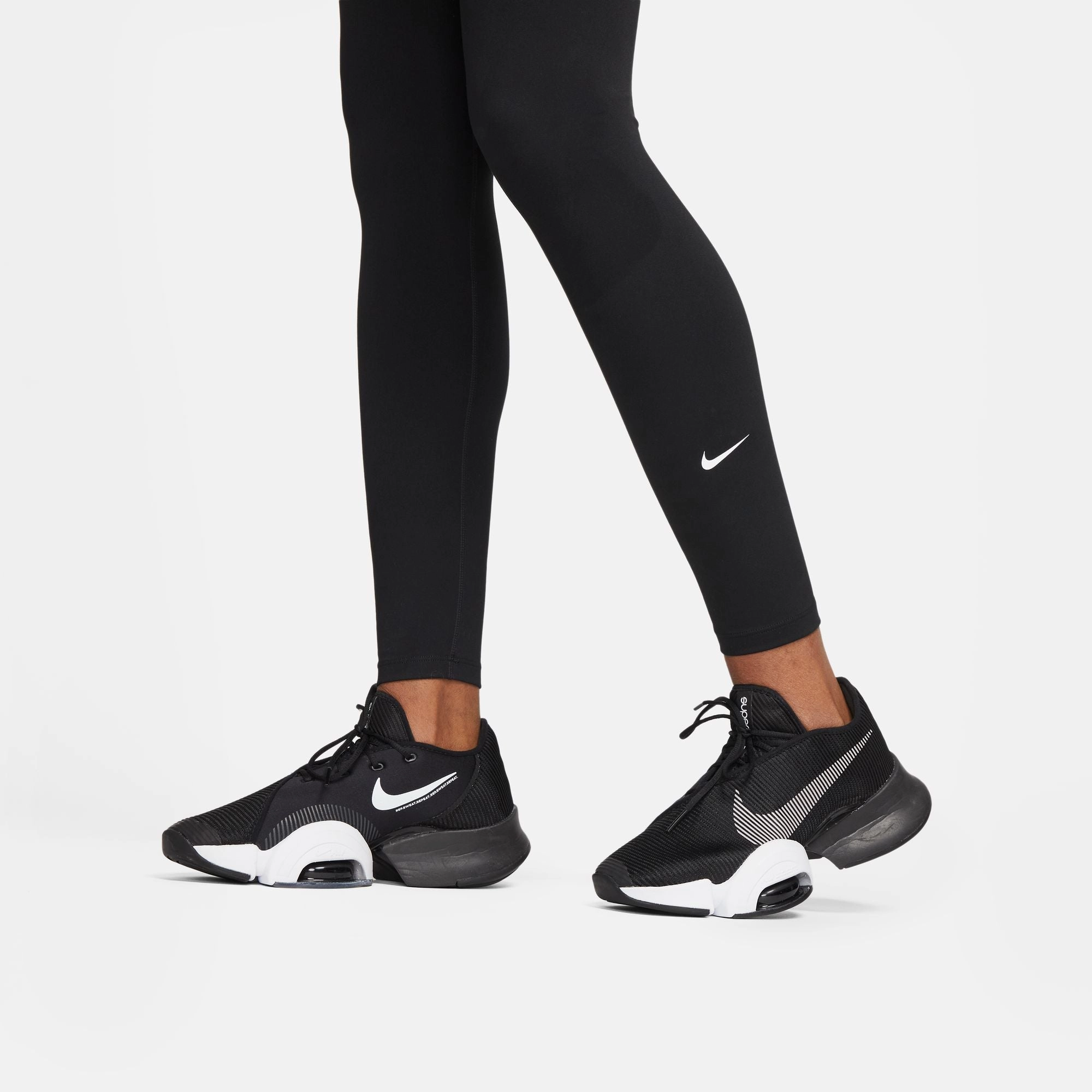 Womens Nike High Waisted Leggings 'Black' Thick Fiber