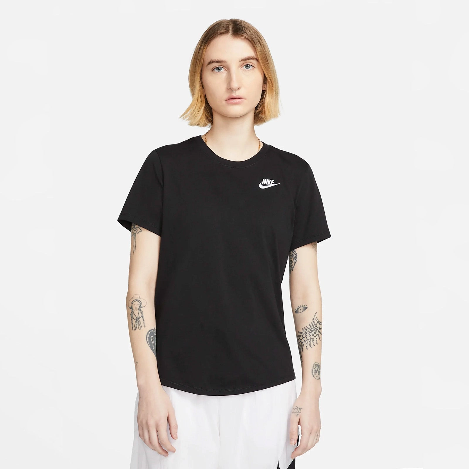 Womens Nike Sportswear Essentials T-Shirt 'Black' StretchableFabric