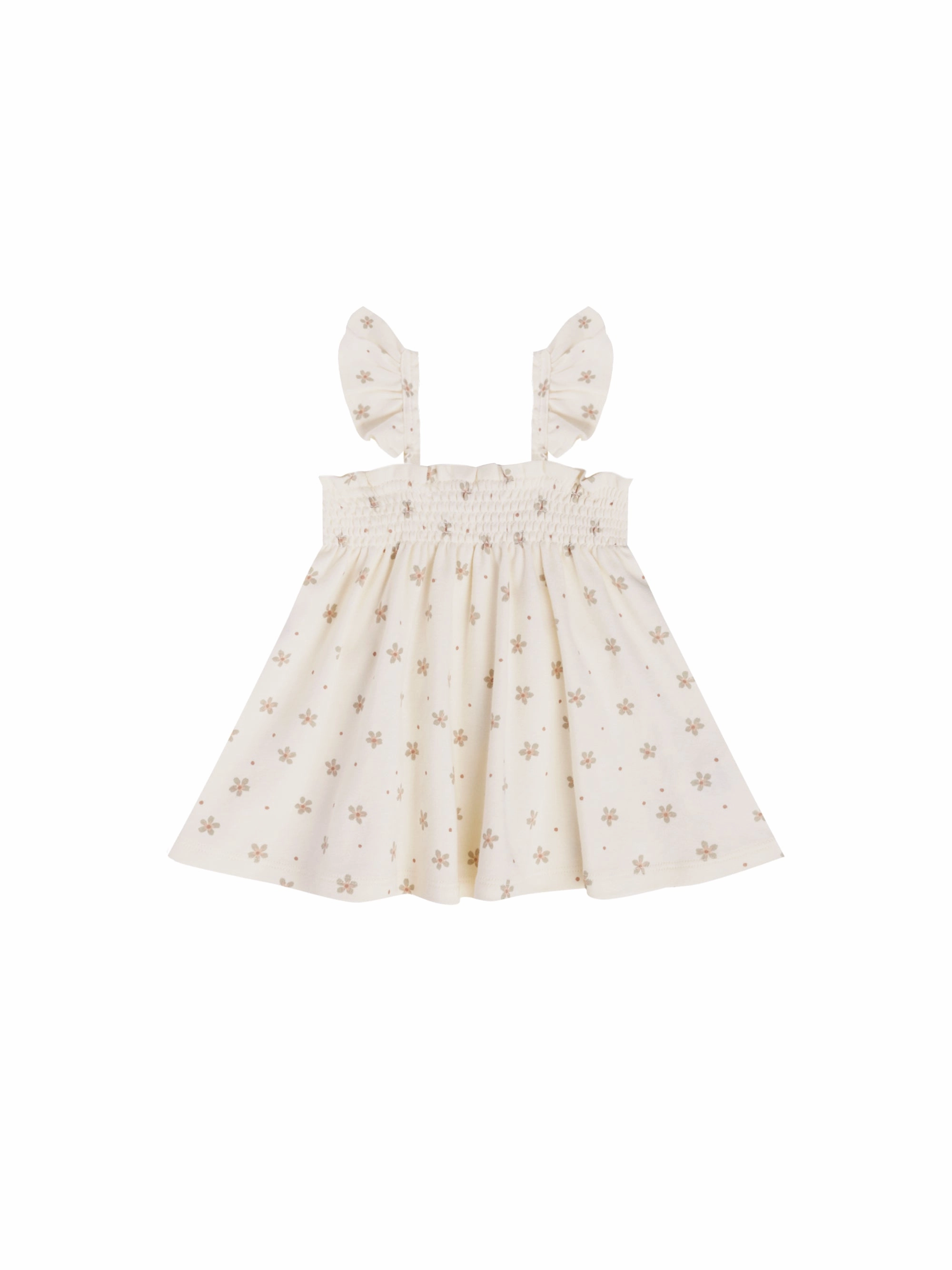 Multicolored kids' clothes Quincy Mae Smocked Jersey Dress Set - Dotty Floral