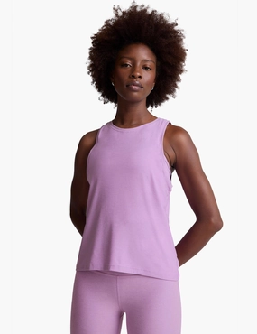 Layered Sleeve Featherweight Rebalance Tank - Lilac Petal Heather