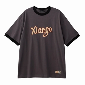 XLarge Retro Script Ringer S/S Tee 'Charcoal' Cool Vest