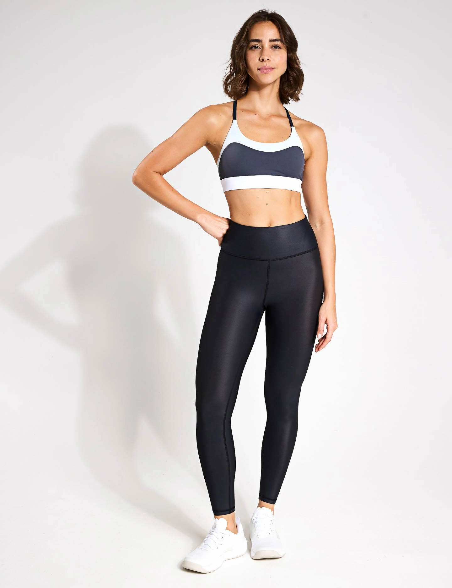 Athletic Flexibility Zephyr Legging - High Shine Tarmac Black