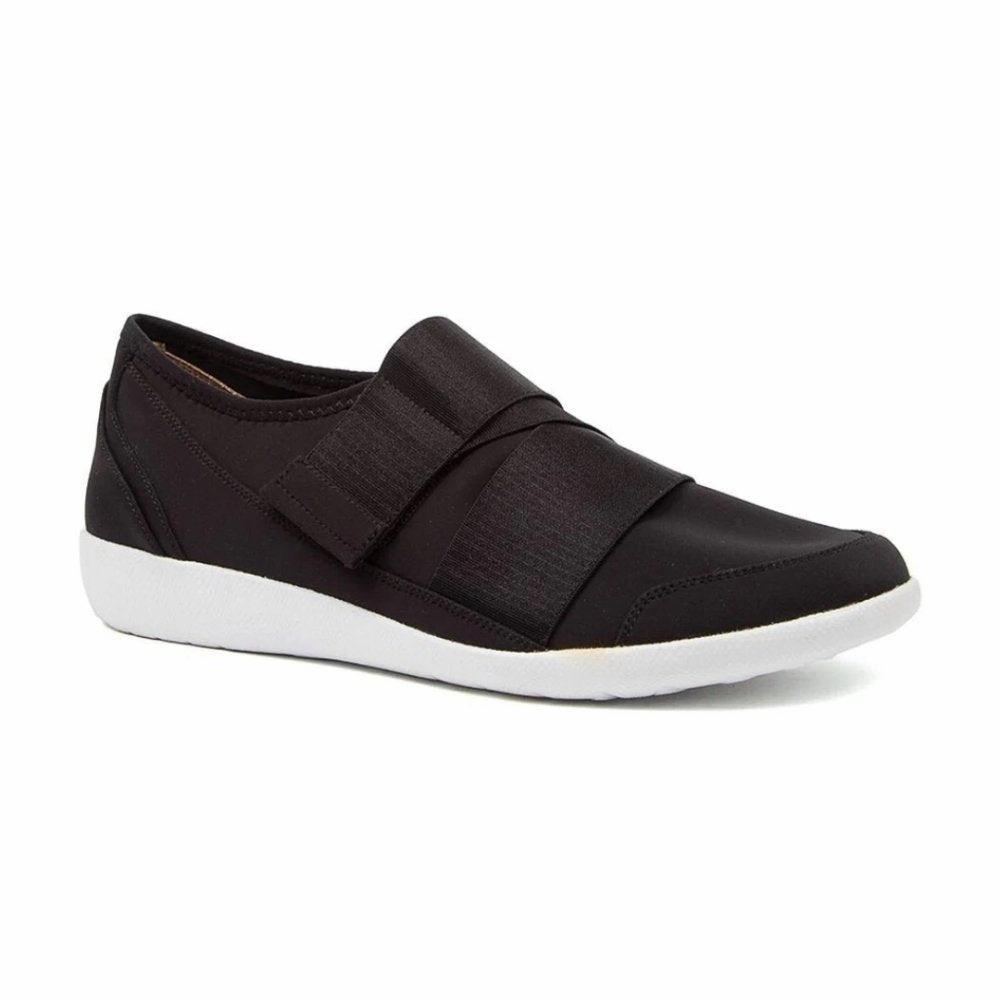 StretchComfort Ziera Shoes Women's Urban Comfort Shoe - Black/White Sole